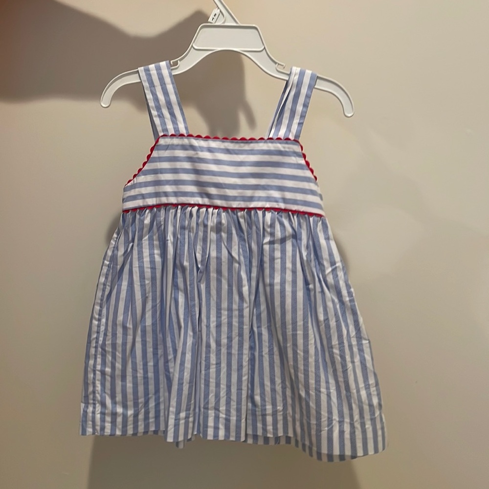 Blue and red July 4th Bella Bliss toddler girl dress 2T